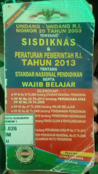 Undang Undang RI nomor 20 Tahun 2003